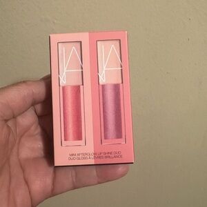 NARS Mini Afterglow Lip Shine Duo - in ORGASM/UNBROKEN Brand New Never Opened.